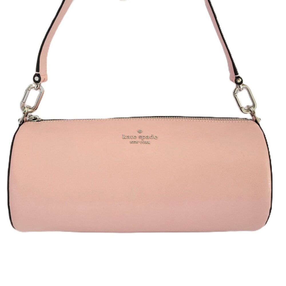 Kate Spade KN202 Roulette Glazed Leather Medium Shoulder Bag Tutu Pink Patent - Picture 2 of 7